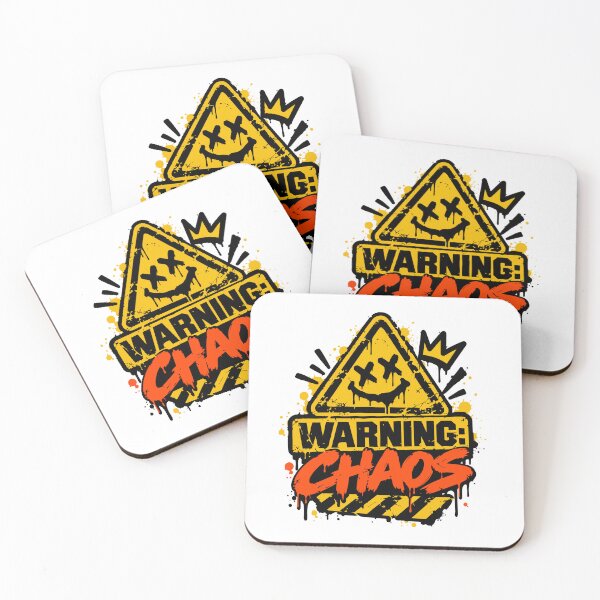 Item preview, Warning: Chaos – Graffiti Hazard Sign Streetwear Design designed and sold by DesignGraphica.