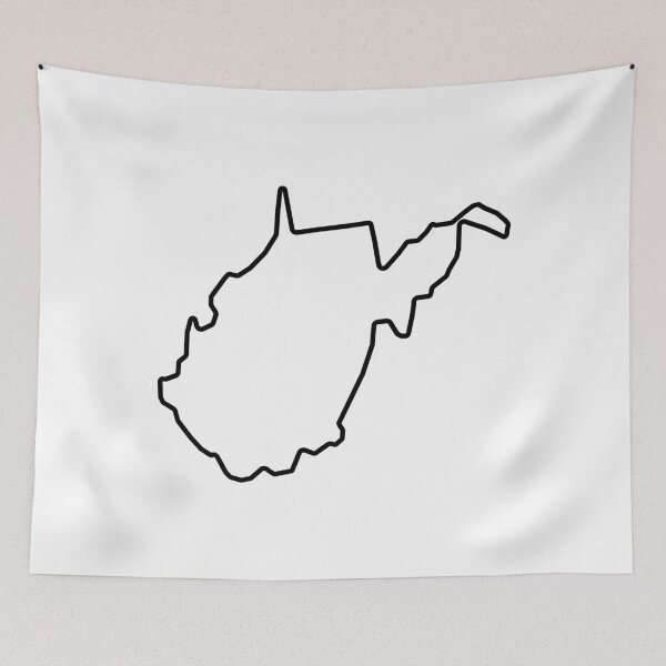 Item preview, West Virginia Shape Outline WV designed and sold by shitpostee.
