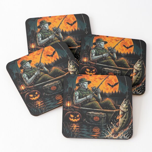 Item preview, Spooky Fisherman, Bass & Full Moon Fishing Design designed and sold by CKADigital.