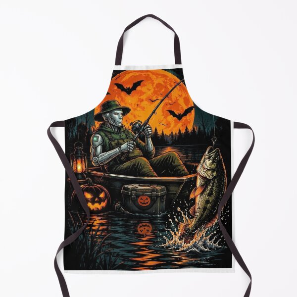 Item preview, Spooky Fisherman, Bass & Full Moon Fishing Design designed and sold by CKADigital.
