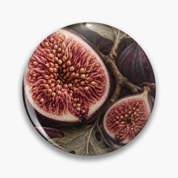 Item preview, Velvet Figs and Fig Leaves – Luxury Botanical Textile Art Print designed and sold by Kaleidoscope Print.
