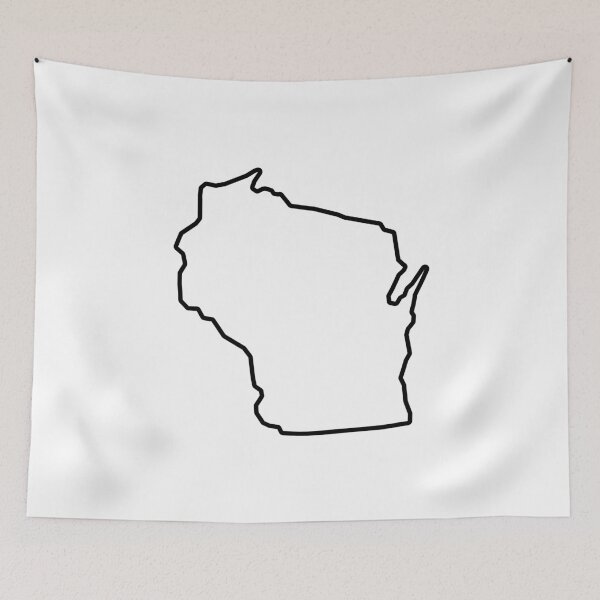 Item preview, Wisconsin Shape Outline WI designed and sold by shitpostee.