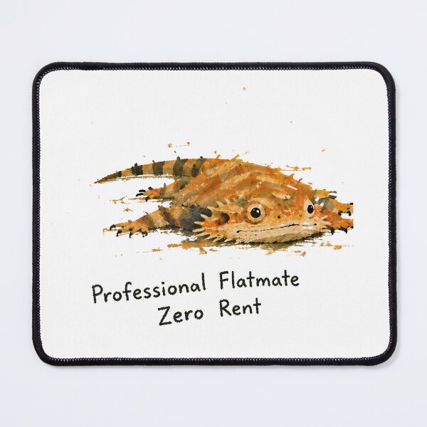 Item preview, Bearded Dragon Professional Flatmate, Funny Reptile Art designed and sold by Messybeardie1.