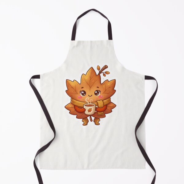 Item preview, Cute Leaf Drinking Tea Autumn Sticker designed and sold by Cerys-GS.