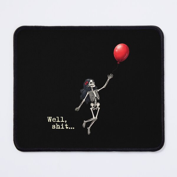 Item preview, Skeleton Lost Balloon Well Shit Funny Gothic Halloween Design designed and sold by OlyvieArt.