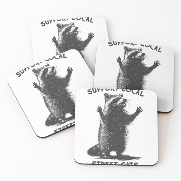 Item preview, Retro Raccoon Funny Animal Street Cat Vintage Support Locals designed and sold by Setaraxia.