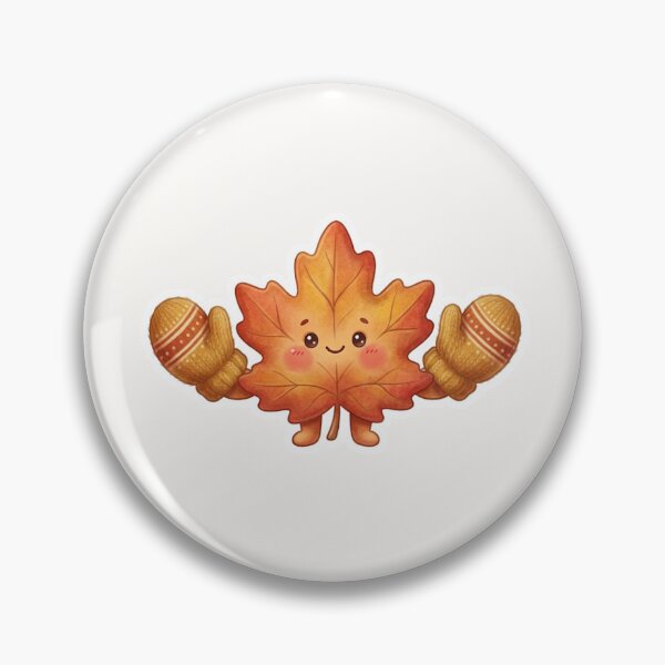 Item preview, Cute Leaf Wearing Mittens Autumn Sticker designed and sold by Cerys-GS.