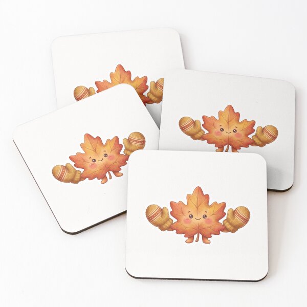 Item preview, Cute Leaf Wearing Mittens Autumn Sticker designed and sold by Cerys-GS.