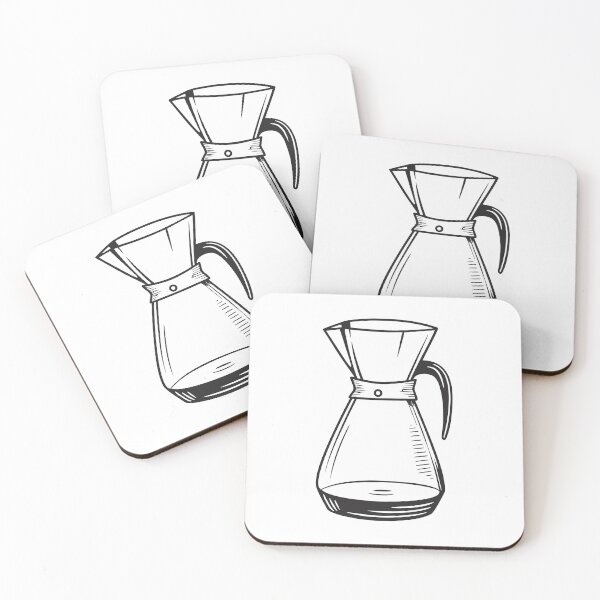 Item preview, Filter Coffee Pot Natural 4 Line Art Gift designed and sold by OneLine Studio.