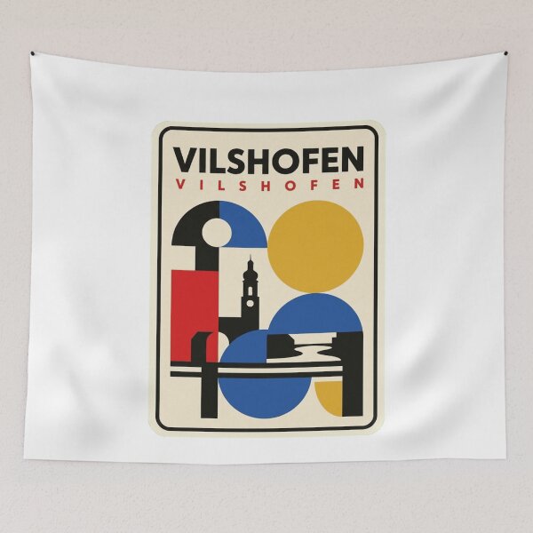 Item preview, Retro Vilshofen Bauhaus Geometric Skyline designed and sold by k3rstman1.