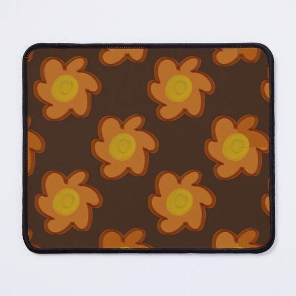 Item preview, 70s Retro Daisy Pattern Scandi Folk - Espresso Dark Caramel designed and sold by CaramelCo.