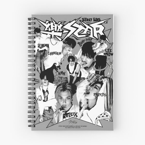Item preview, Stray Kids This and THAT black and white kpop skz skzoo you make stray kids stay comeback bang chan lee know changbin hyunjin han felix seungmin IN world tour 5 star divine poster designed and sold by Kpop-Noona.