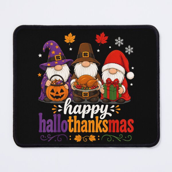 Item preview, Happy Hallothanksmas Gnomes Holiday Ugly designed and sold by Aladino Tamayo.