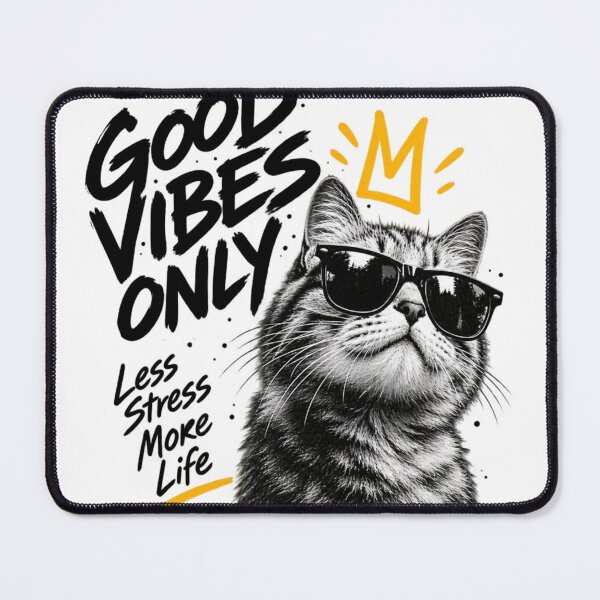 Item preview, Good Vibes Only Cool Cat designed and sold by InterStore78.