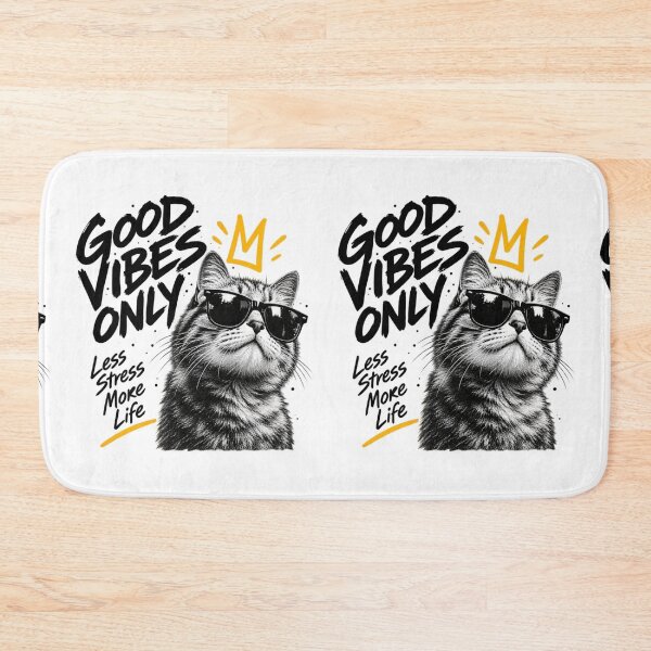 Item preview, Good Vibes Only Cool Cat designed and sold by InterStore78.