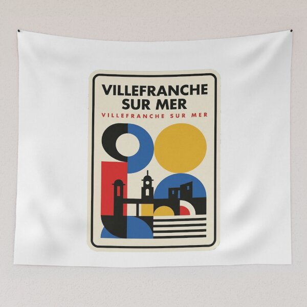 Item preview, Retro Villefranche Sur Mer Bauhaus Geometric Skyline designed and sold by k3rstman1.