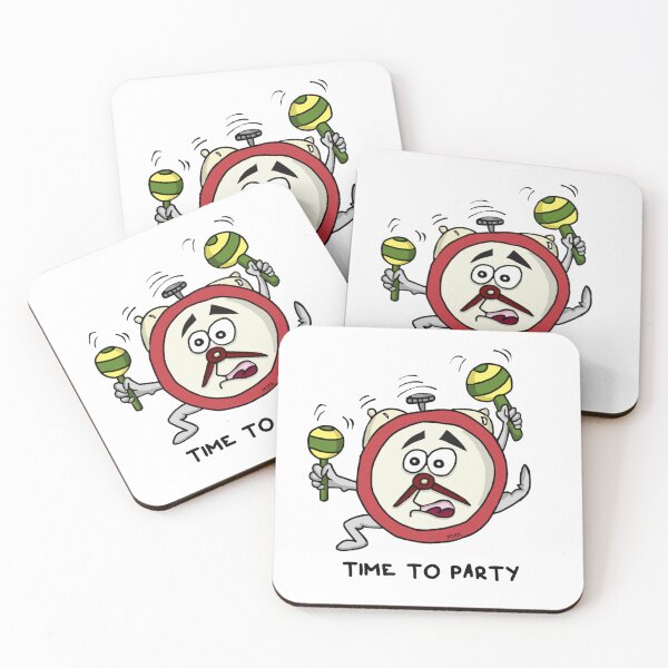Item preview, Time To Party Sticker | Funny Panicking Alarm Clock Meme designed and sold by MyxaART.
