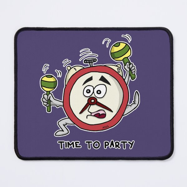 Item preview, Time To Party Sticker | Funny Panicking Alarm Clock Meme designed and sold by MyxaART.