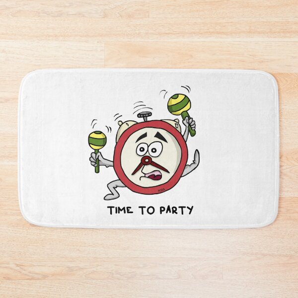 Item preview, Time To Party Sticker | Funny Panicking Alarm Clock Meme designed and sold by MyxaART.