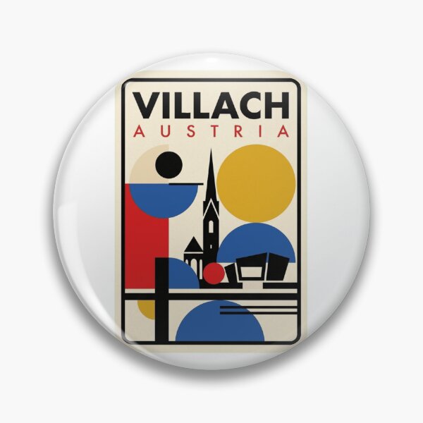 Item preview, Retro Villach Bauhaus Geometric Skyline designed and sold by k3rstman1.