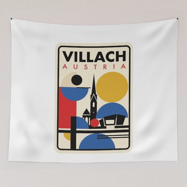 Item preview, Retro Villach Bauhaus Geometric Skyline designed and sold by k3rstman1.