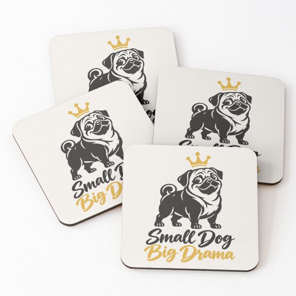 Item preview, Small Dog Big Drama Pug Queen designed and sold by MavtM.