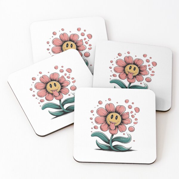 Artikelvorschau, Lustige Smiley-Blume – Ausgefallene, groovige Blumenkunst entworfen und verkauft von RoxyBlazeStudio.