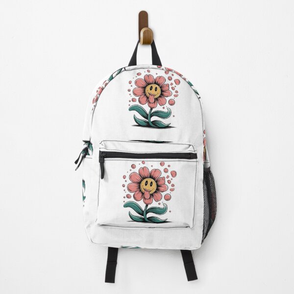 Item preview, Funny Smiley Flower – Quirky Groovy Floral Art designed and sold by RoxyBlazeStudio.