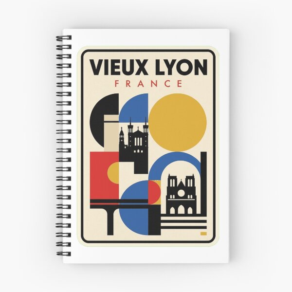 Item preview, Retro Vieux Lyon Bauhaus Geometric Skyline designed and sold by k3rstman1.