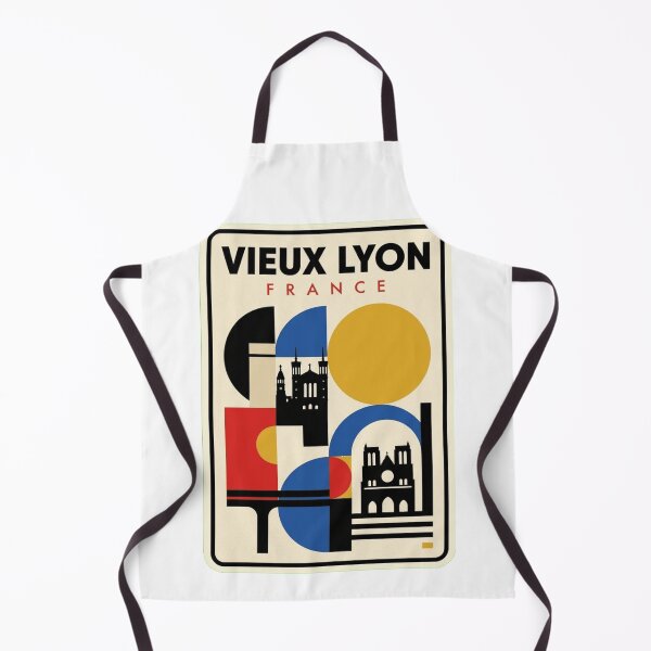 Item preview, Retro Vieux Lyon Bauhaus Geometric Skyline designed and sold by k3rstman1.