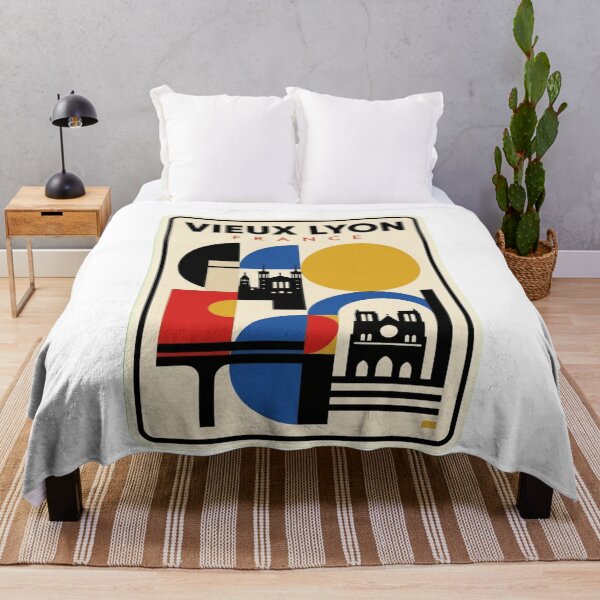 Item preview, Retro Vieux Lyon Bauhaus Geometric Skyline designed and sold by k3rstman1.