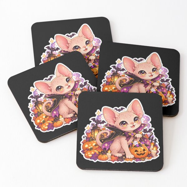 Item preview, Kawaii Sphynx Witch Cat Halloween designed and sold by Christiana-Art.