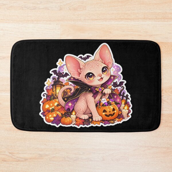 Item preview, Kawaii Sphynx Witch Cat Halloween designed and sold by Christiana-Art.