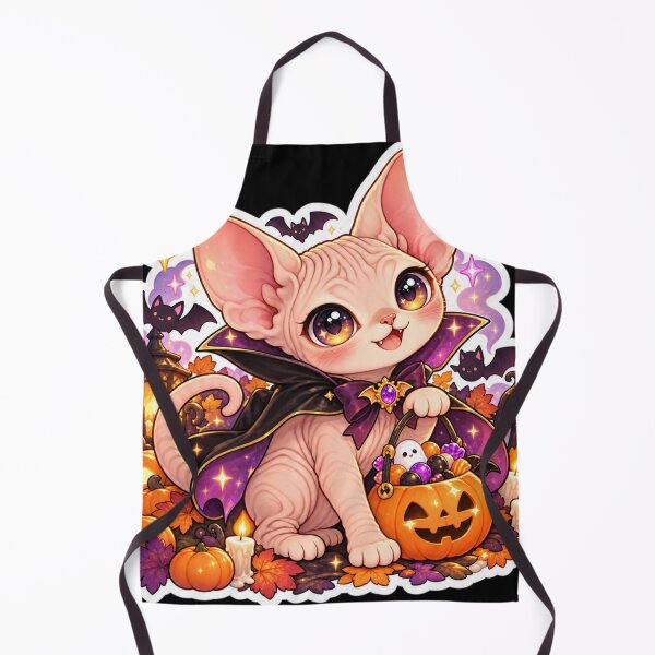 Item preview, Kawaii Sphynx Witch Cat Halloween designed and sold by Christiana-Art.