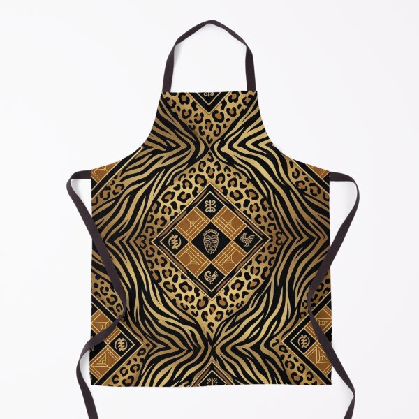 Item preview, Luxury Animal Print Fusion | Black & Gold African-Inspired Pattern designed and sold by BloomyBCrafts.