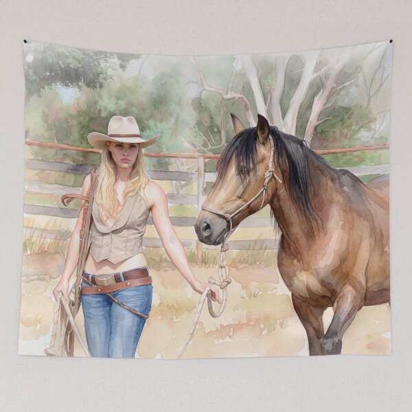 Item preview, COWGIRLS AND HORSES designed and sold by Barbara Jean Photo Art And Design.