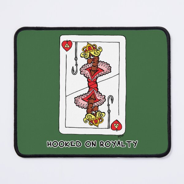 Item preview, Hooked On Royalty Sticker | Funny Playing Card Queen Worm Meme designed and sold by MyxaART.