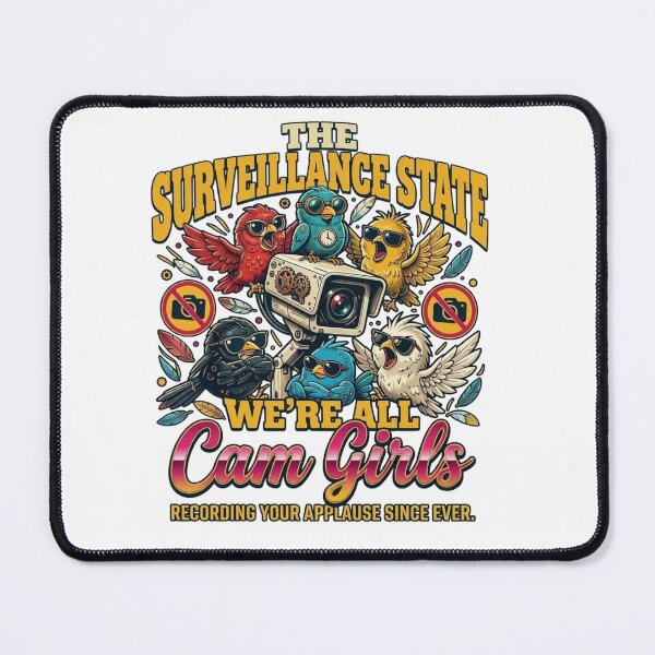 Item preview, The Surveillance State - Funny Bird CCTV Meme Graphic T-Shirt designed and sold by designwiss.
