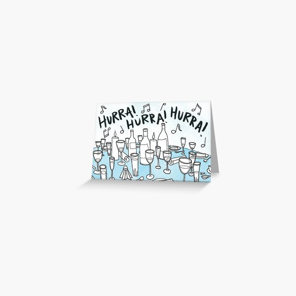 Hurra! Hurra! Hurra! Greeting Card