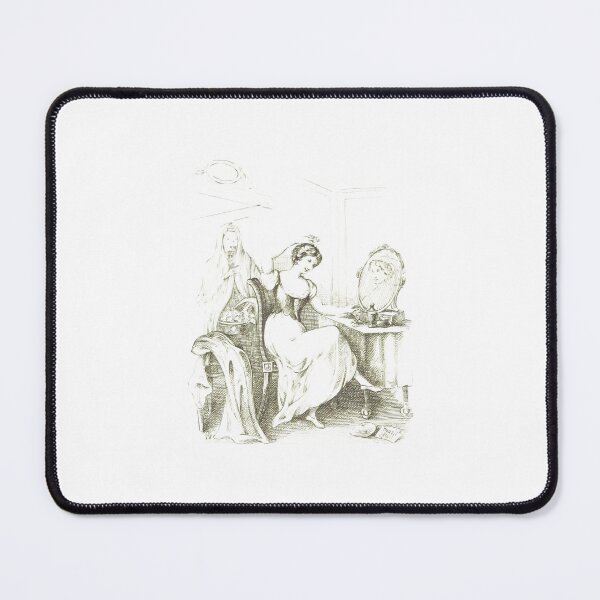 Item preview, Vintage Woman at Vanity Mirror Antique Lithograph designed and sold by Antique Science Press.