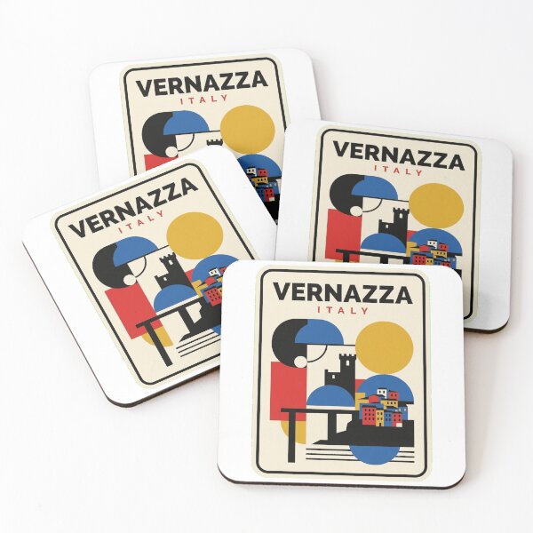 Aperçu de l'œuvre Skyline géométrique rétro Vernazza Bauhaus créée et vendue par k3rstman1.