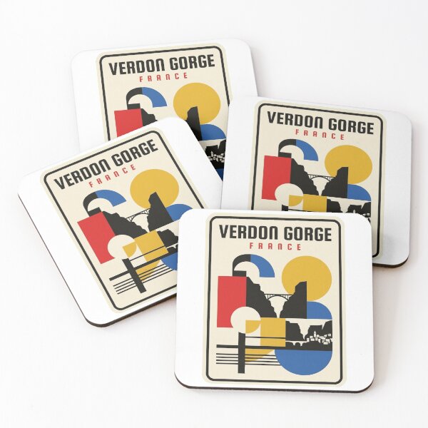 Item preview, Retro Verdon Gorge Bauhaus Geometric Skyline designed and sold by k3rstman1.