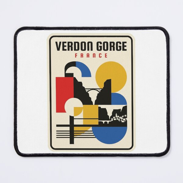 Item preview, Retro Verdon Gorge Bauhaus Geometric Skyline designed and sold by k3rstman1.