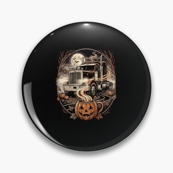 Item preview, Halloween Trucker Coffee Lover Gift for Truck Drivers, Spooky Trucker T Shirt, Halloween Coffee Shirt, Funny Truck Driver Gift, designed and sold by AmeliaShirts.