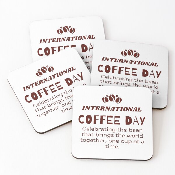 Item preview, International Coffee Day Celebrating The Bean Quote designed and sold by manexus.