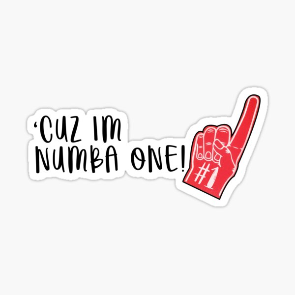 Number One Foam Finger Sticker