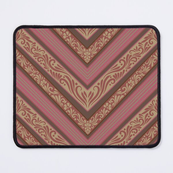 Item preview, Dusty Rose & Vintage Gold Chevron | Elegant Floral Damask Zigzag Pattern designed and sold by Rukhscreations.
