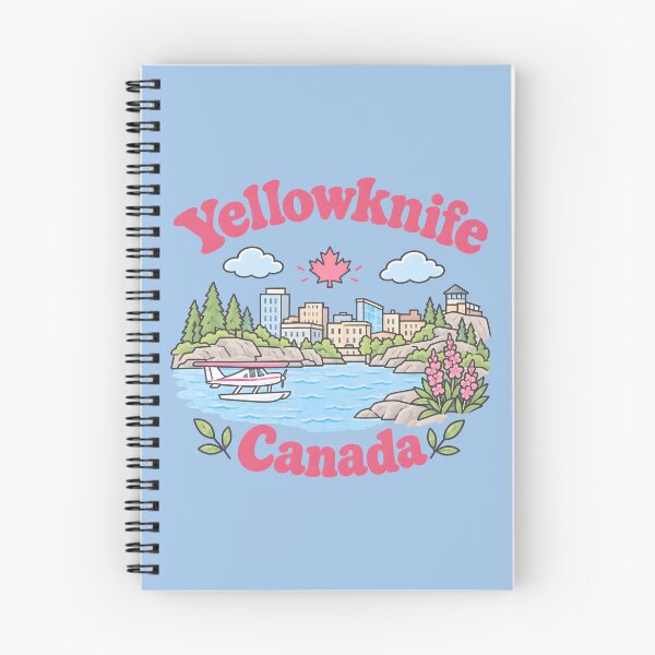 Item preview, Yellowknife Canada Cute Pink Kawaii City designed and sold by HowToCanadian.