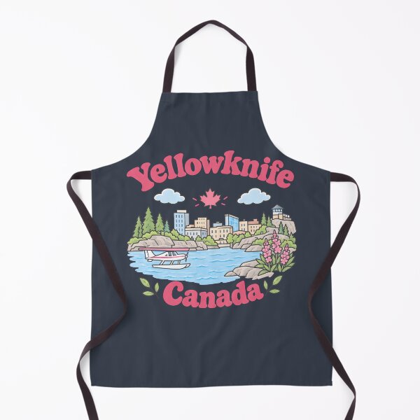 Item preview, Yellowknife Canada Cute Pink Kawaii City designed and sold by HowToCanadian.