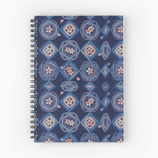 Item preview, Sakura Itajime Shibori Pattern | Japanese Indigo Cherry Blossom Textile designed and sold by Tamas Das.